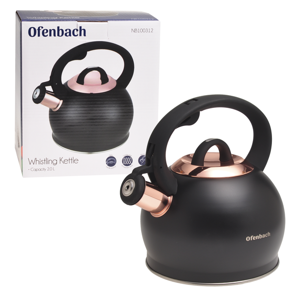 Чайник Ofenbach 2л из нержавеющей стали со свистком (100312) 100312 фото