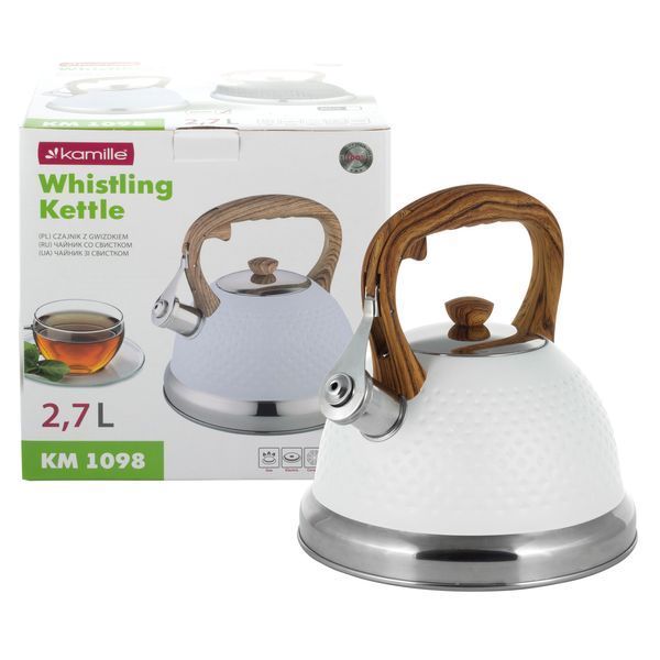 Чайник Kamille 2,7л из нержавеющей стали со свистком (1098WH) 1098WH фото