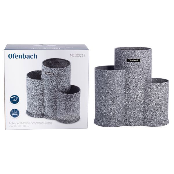Подставка для ножей и кухонных принадлежностей Ofenbach тройная 22,2см (100212) 100212 фото